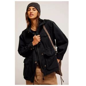 Free People Arya Cotton Twill Utility Jacket Size Medium